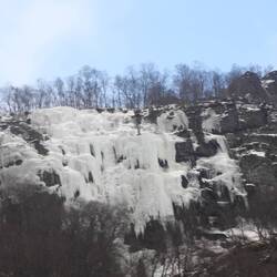 Frozen waterfalls