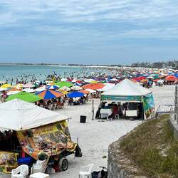 Crowded beach