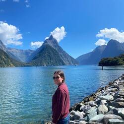 Sogar mit sicht auf Mitre Peak