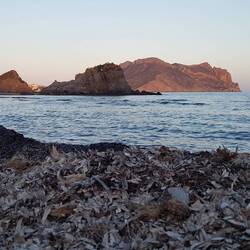Abendliche Lichtspiele am Felsen