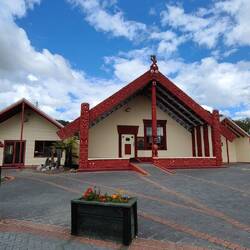 Das Gemeindehaus der Maori.