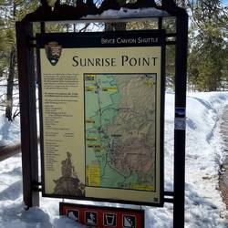 The map of Bryce Canyon