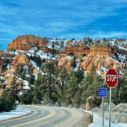 The road on the outskirts of Red Canyon