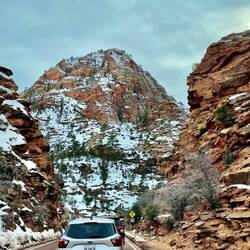 The red highway through Zion