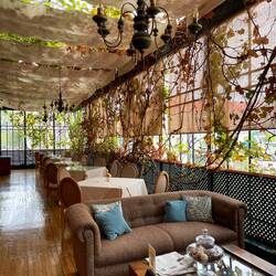 Ehemaliger Wintergarten der Familie Braun, heute Teil des Hotels