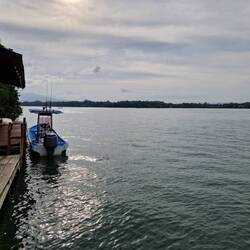 Retour über den Rio Dulce