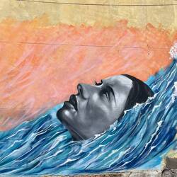 Mural along the beach