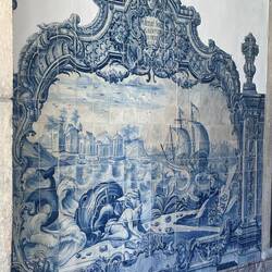 TIle wall at the Franciscan church