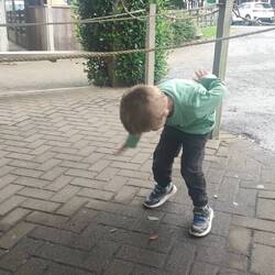 Jetzt nur noch auf den Bus warten, der uns direkt nach Hobbiton bringt.