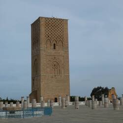 Hassan Tower and ruins of old mosque