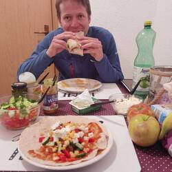 Abends gibt es leckere Wraps :D