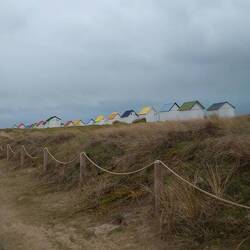Schöne kleine Strandhütten
