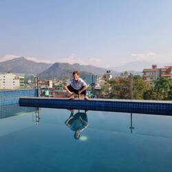 Pool un beheizt, Ausblick dafür wunderschön