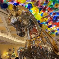 Chihuly chandelier in the Bellagio Lobby, Las Vegas