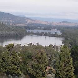 The Goulburn River from the top of Lake Eildon Dam wall