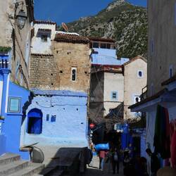 Traditionally only the lower level was painted blue