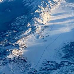 The trail in the snow caught my eye from high above