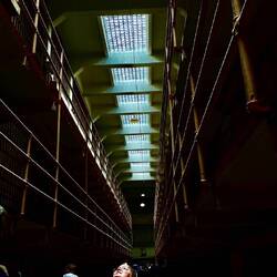 Kenzie in total amazement of the prison