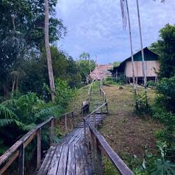 Weg zum Restaurant und Gemeinschaftsort