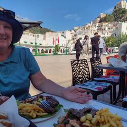 Lunch in the main square, Moulay Idress Zerhoun