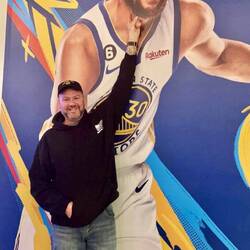 Dave with Stephen Curry
