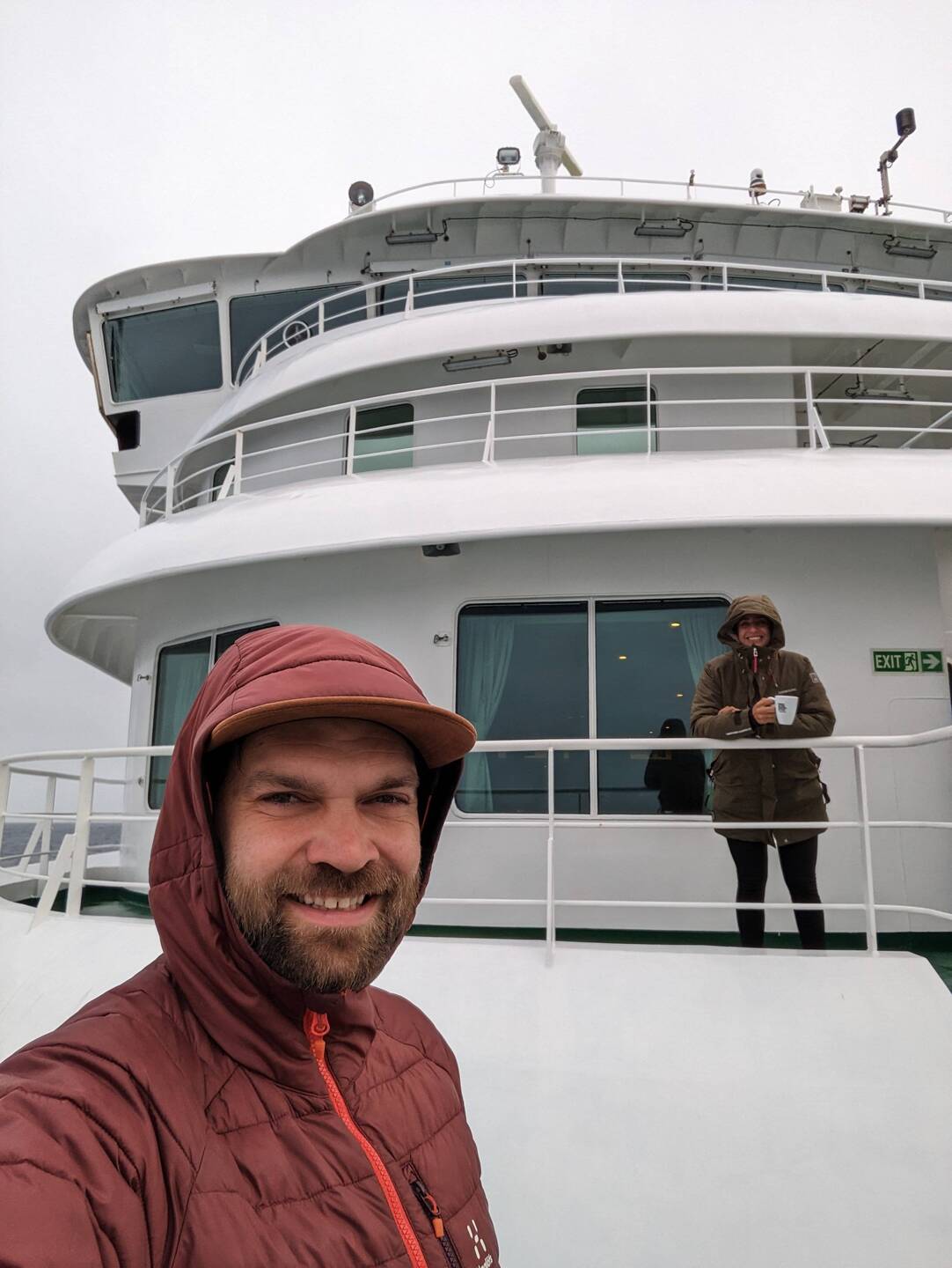 Morning routine tour to the front of the ship
