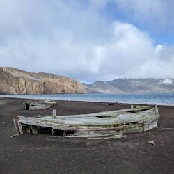Wreckage on the beach