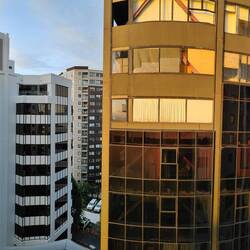 Ausblick aus unserem Apartment. Ja,... Manch einem wurde mulmig auf dem Balkon :)