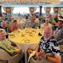 Our table at the RTW2017 Reunion Luncheon in the GDR — Aboard Insignia.