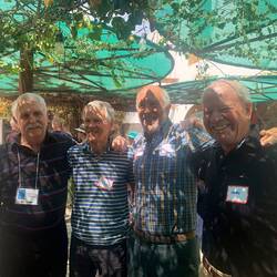 We lined the men up for a pic - not sure they liked that