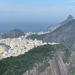 Copacabana Beach on the left