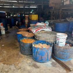 Traditionelle Kambodschanische Fisch Paste wird hier hergestellt 🐟