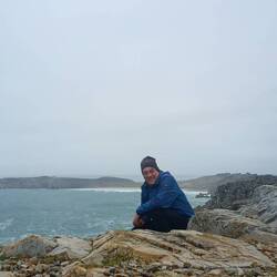 ...mit reichlich Wind und Nieselregen