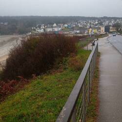 Der Regen nimmt zu auf dem Weg zum Pointe de Chèvre