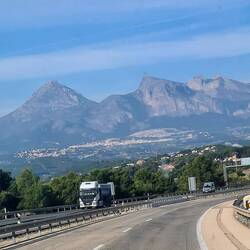 Auf der A7 Richtung Süden