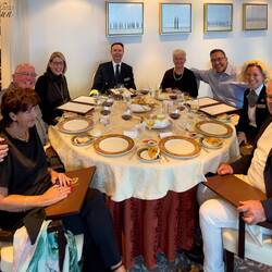 Our table at Toscana tonight — Aboard Insignia.