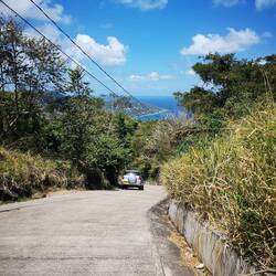 Die steile Straße zum Point