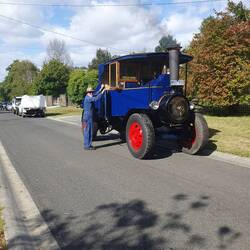 Leigh with Sam Newman's Foden steam Waggon