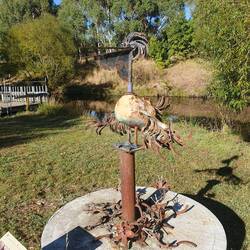 Kyneton River walk sculptures were interesting