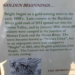 Can't go anywhere in Alpine country without the story of Gold being told. 1850's through to 1950's.