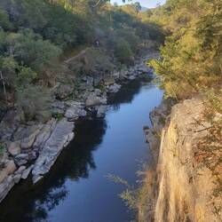 The canyon walk at Bright - Gold diggings everywhere