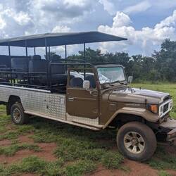 Even the tiny Lusaka NP has game drive vehicles.