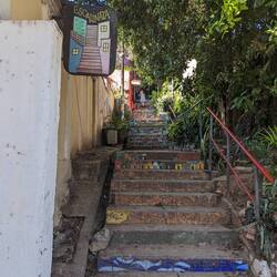 Colourful street in Loma San Gerónimo