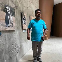 René ist mit uns im Informationszentrum.