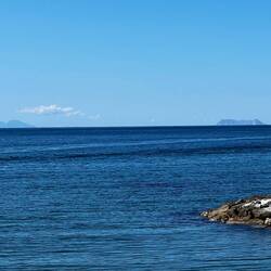 Left African coast Morocco. Right EU coast, Gibraltar.
