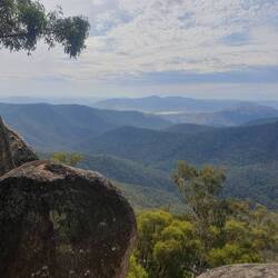 Looking towards Lake Hume & Tallangatta from Conic