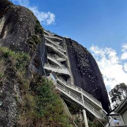 Stairs going up the Rock