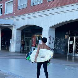 Erschöpft geht es nach Hause.