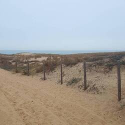 Der Weg zum Atlantik, tiefer weicher nasser Sand...