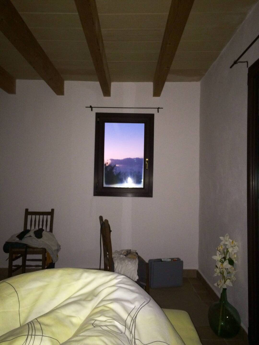 Die Morgensonne aus der Sicht von unserem Bett